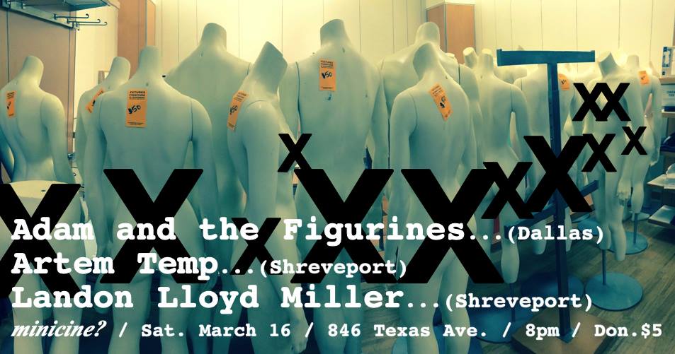 Adam and the Figurines / Artem Temp / Landon Lloyd Miller flyer