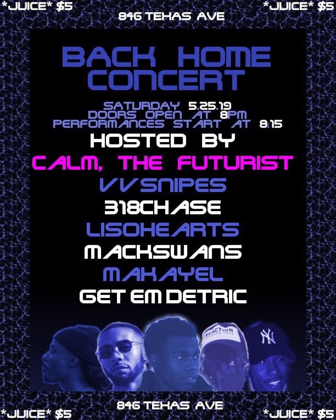 Back Home Concert flyer